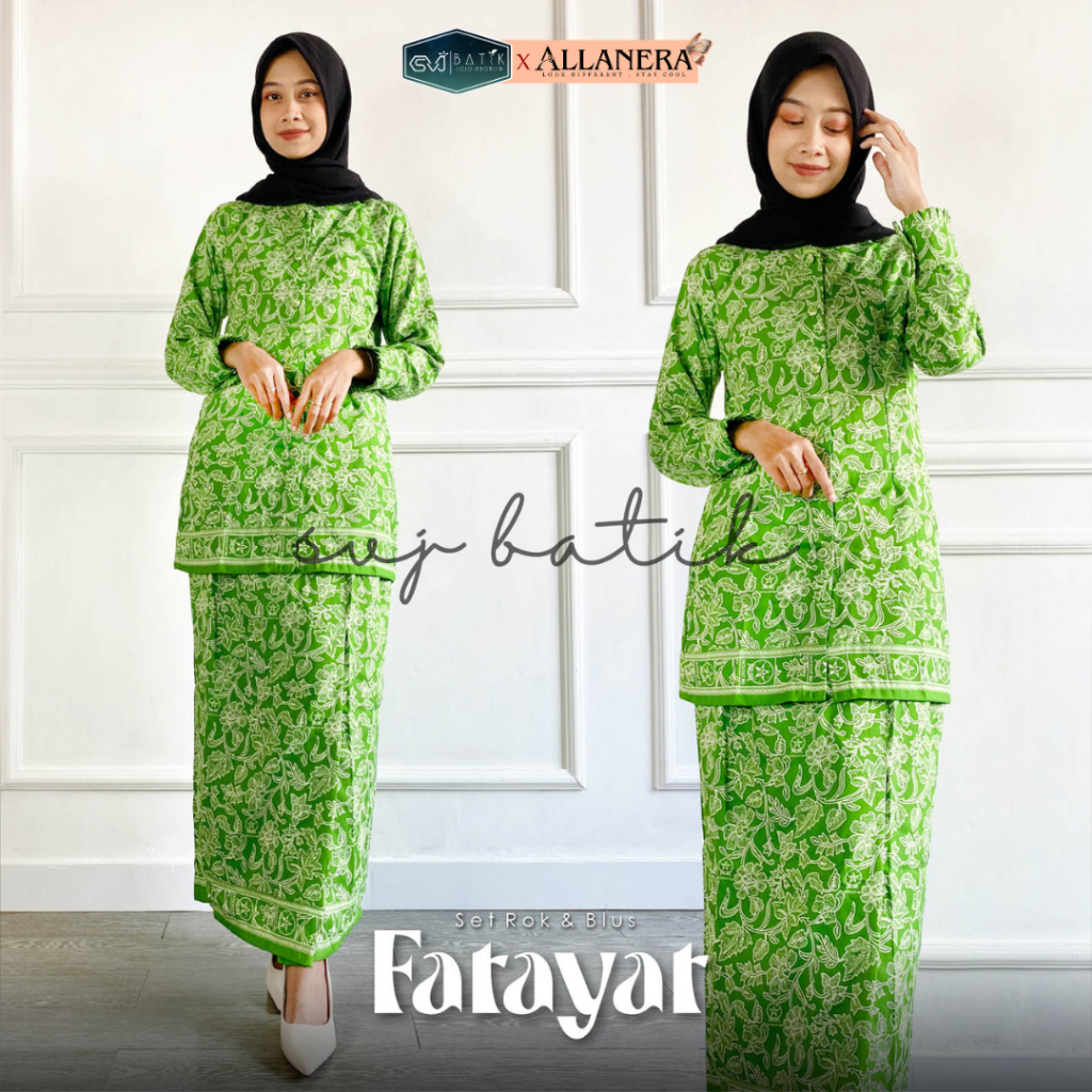 SET FATAYAT MUSLIMAT NU ATASAN ROK TERBARU 2024 ORIGINAL SVJ BATIK FREE MASKER NU