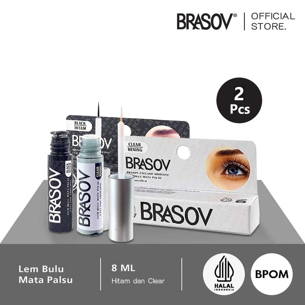 Brasov Lem Bulu Mata / Lem Bulu Mata Palsu / Lem Bulu mata Hitam / Lem Bulu Mata Putih