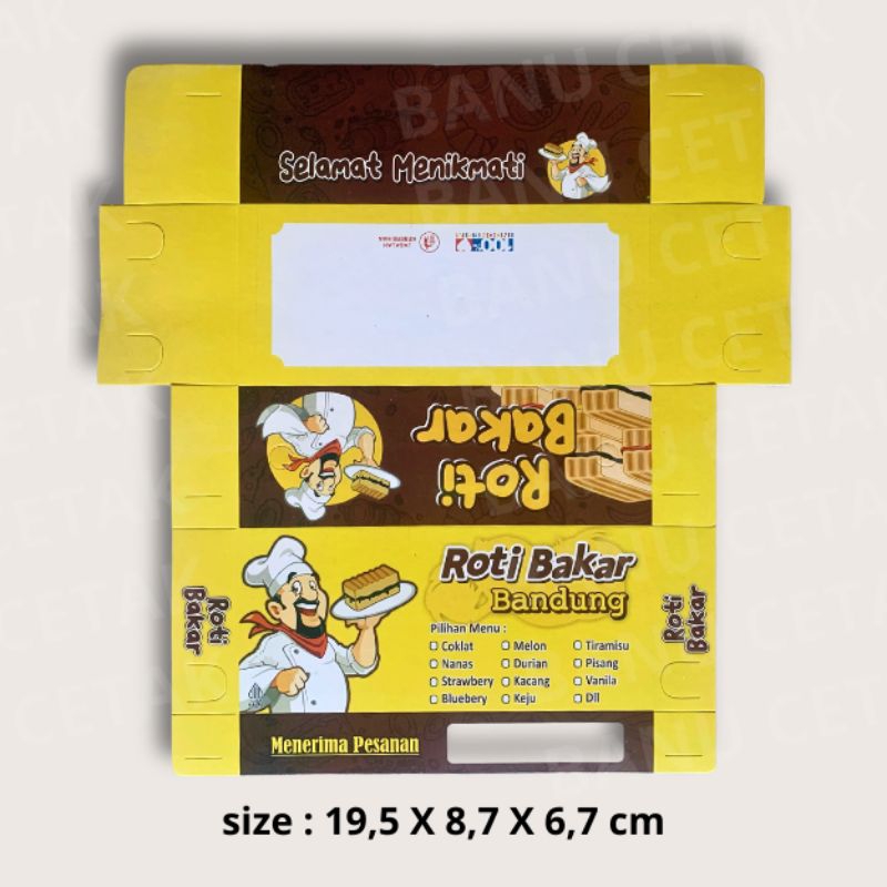 

[COD] ISI 100PCS Dus roti bakar UNIVERSAL / Kemasan roti bakar / Dus roti PREMIUM