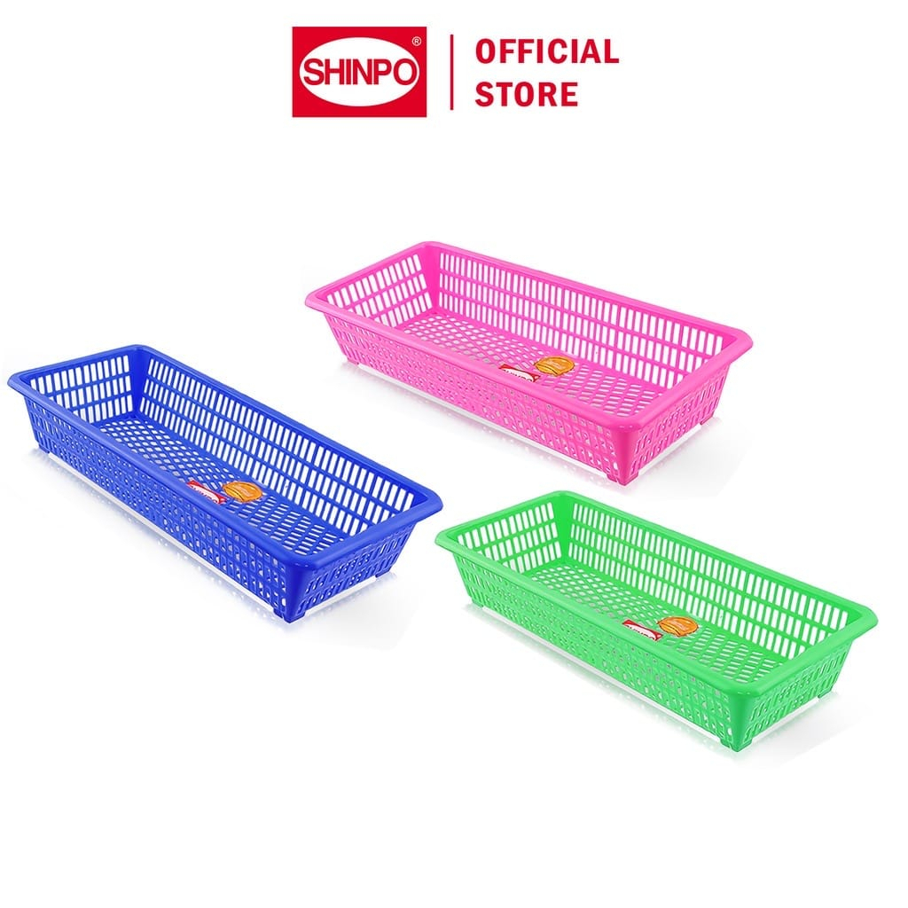 SHINPO Keranjang Plastik Kecil Persegi Panjang 30 CM Bakul Segi Astro Storage Kotak Penyimpanan