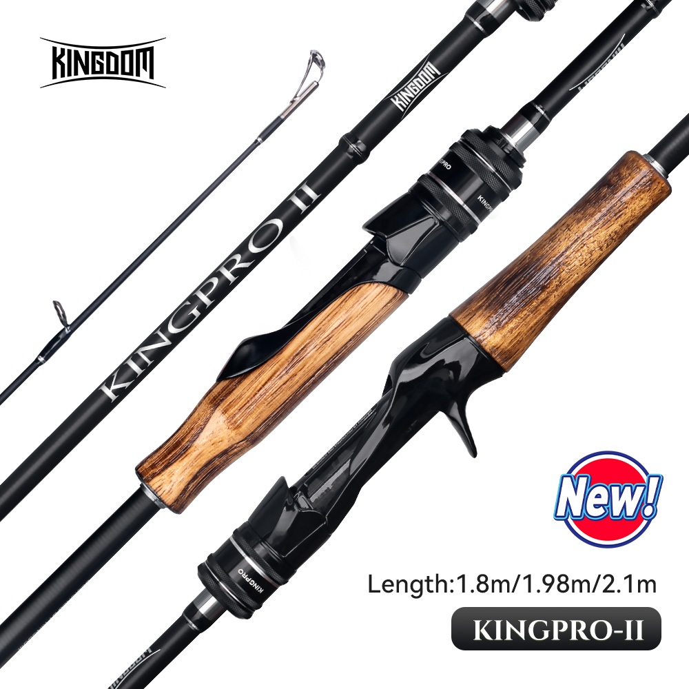 Kingdom KINGPRO-II Joran Pancing 2 Bagian  Joran Pancing Putar Spinning dan Casting 24T Joran Pancin