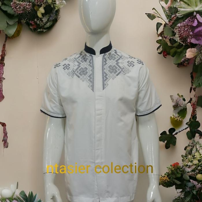 BAJU KOKO PUTIH TERBAIK LENGAN PENDEK