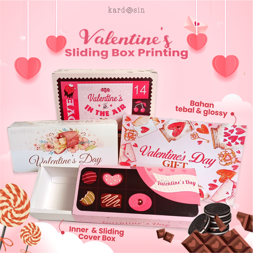 

VALENTINE SLIDING BOX PACKAGING KEMASAN SLIDE GESER DUS KADO VALENTINES DAY PACAR HARI KASIH SAYANG PACKAGING KEMASAN MAKANAN COKLAT CHOCOLATE PERMEN CANDY BUNGKUS BINGKISAN KERTAS KOTAK LOVE KAMU PINK GIFT IDEAS BOX PINTEREST AESTHETIC