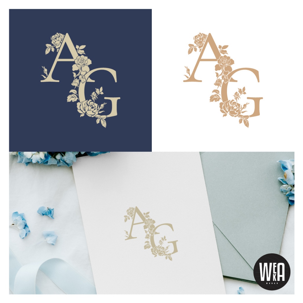 Jasa Desain Custom Inisial Nama | Logo Wedding | Logo Nama | Logo Inisial Nama