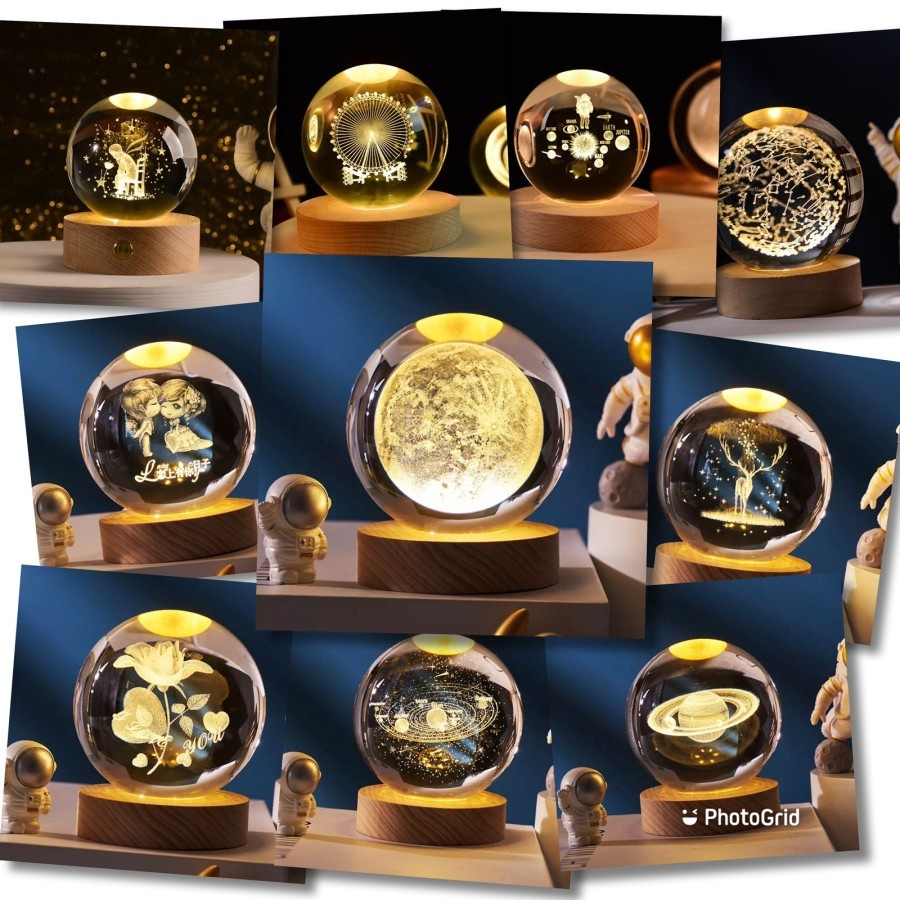 LAMPU HIAS LED BOLA KRISTAL LAMPU KAMAR TIDUR LAMPU HIAS LED KAMAR TIDUR MOTIF