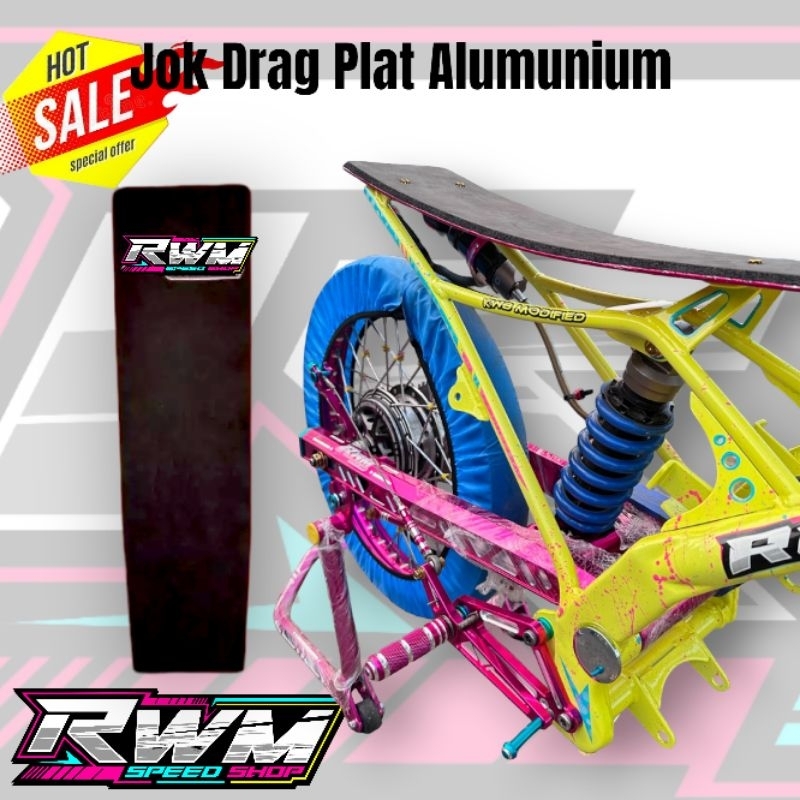 Jok Jog Drag Plat Alumunium Fu 200 Sleep engine Tebal 4mm