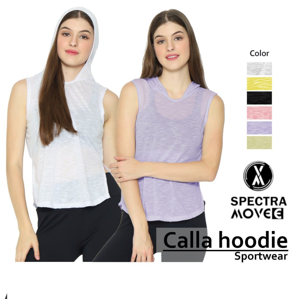 Tanktop Hoodie CALLA (Hanya Luaran) baju olahraga outer zumba baju senam wanita atasan kaos baju gym