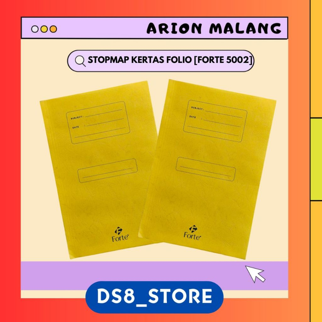 

Stopmap Kertas Folio Kuning Tua/ Map Kertas / Map File Forte 5002