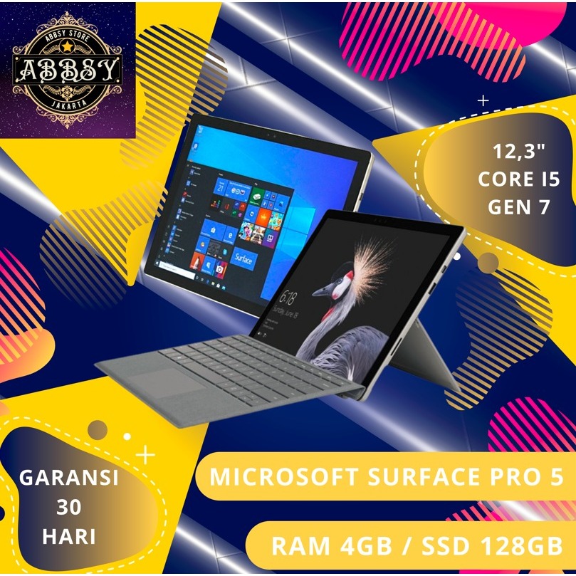 Microsoft Surface pro 5 Core i5 gen 7 RAM 4/128GB Second