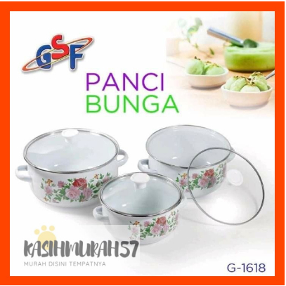 PANCI SET 3PCS / PANCI BUNGA GSF / MANGKUK SET SERBAGUNA 3PCS GSF G 1618