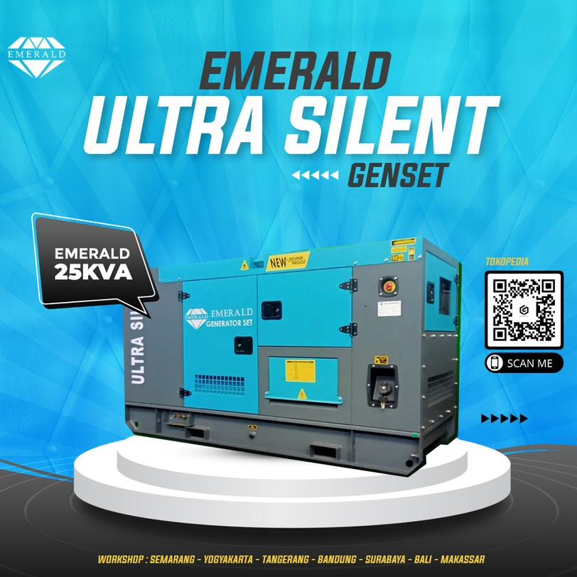 Genset Silent | 25 KVA | Genset Diesel Emerald Ultra Silent