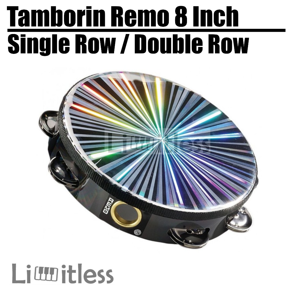 Tamborin Remo 8 Inch Single Row / Double Row Remo Tambourine Original