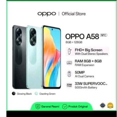 OPPO A58 RAM 8/128