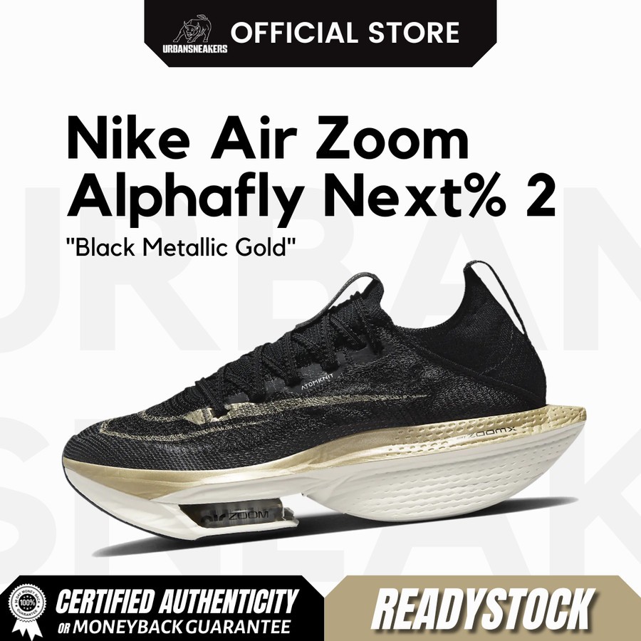 Nike Air Zoom Alphafly Next% 2 Black Metallic Gold | DN3559 003