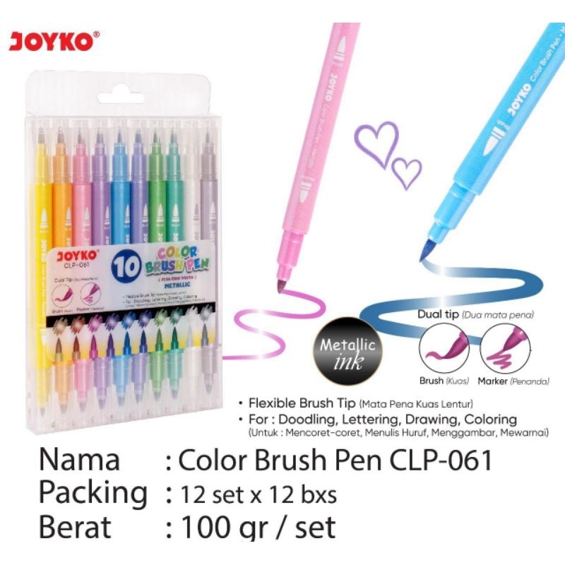 

(10PC) COLOR BRUSH PEN CLP-061 JOYKO