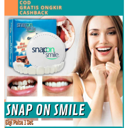 Snap On Smile Gigi Palsu 1 Set Atas Bawah - Gigi Palsu Silikon