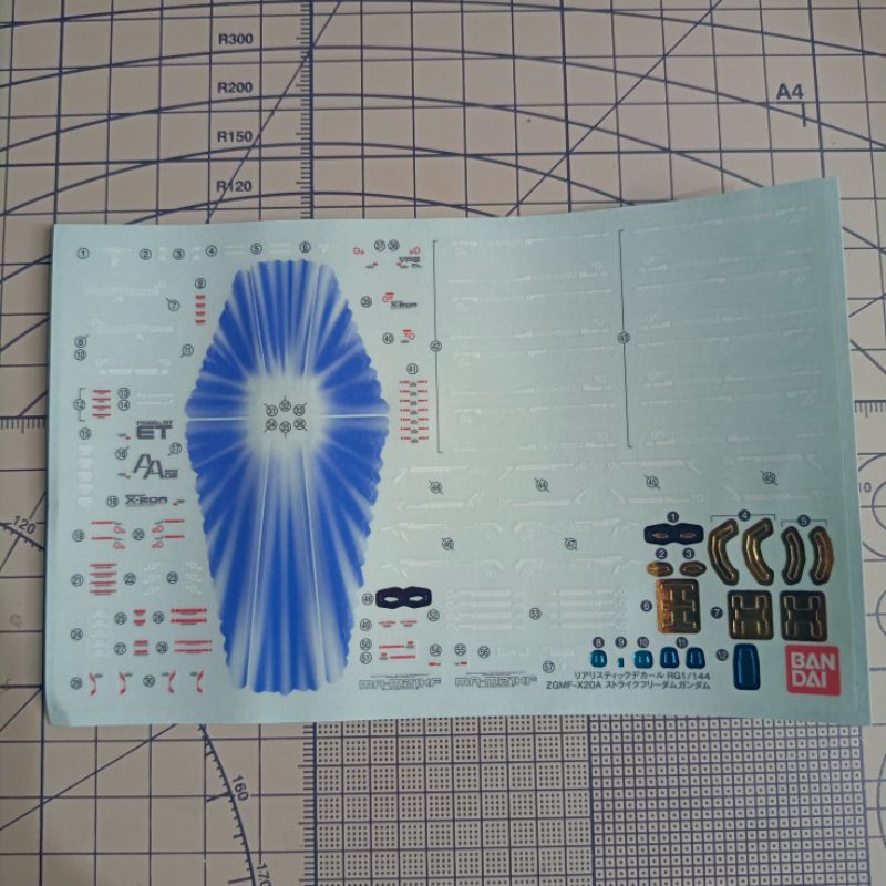 BANDAI RG 1/144 REAL GRADE GUNPLA STRIKE FREEDOM GUNDAM PART PARTS STIKER STICKER DECAL NOT HG MG PG