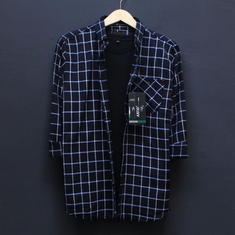 baju kotak kotak keren kemeja flanel pria viral