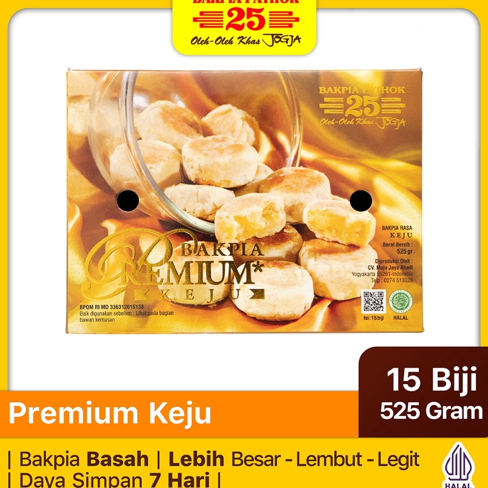 

KODE B25C Bakpia Pathok 25 Premium Keju OlehOleh Khas Jogja