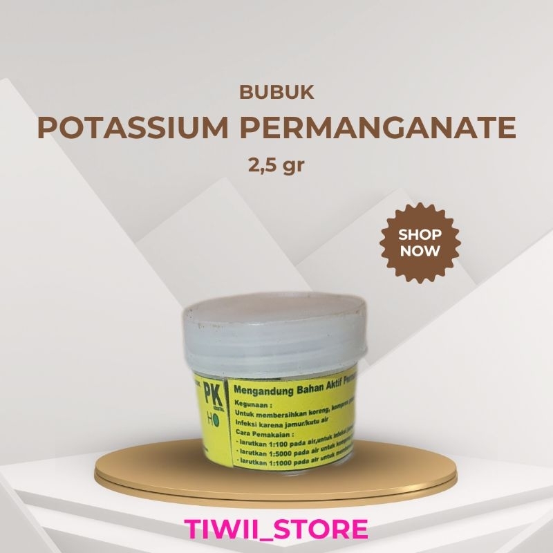 Bubuk PK Kalium Permanganat obat gatal kulit serbuk mandi isi 2,5 gram