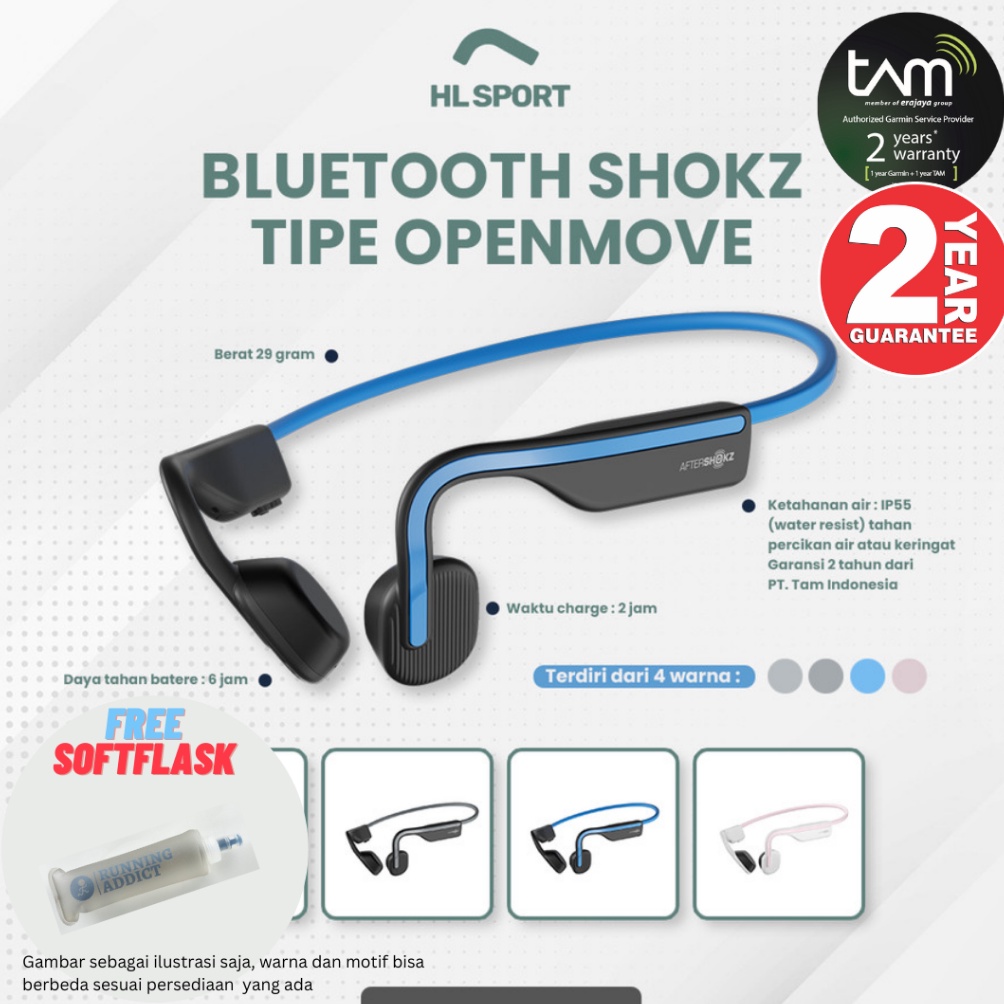 ART N92Z Bluetooth Headset OpenMove Shokz Aftershokz Wireless Bone Conduction Headphone