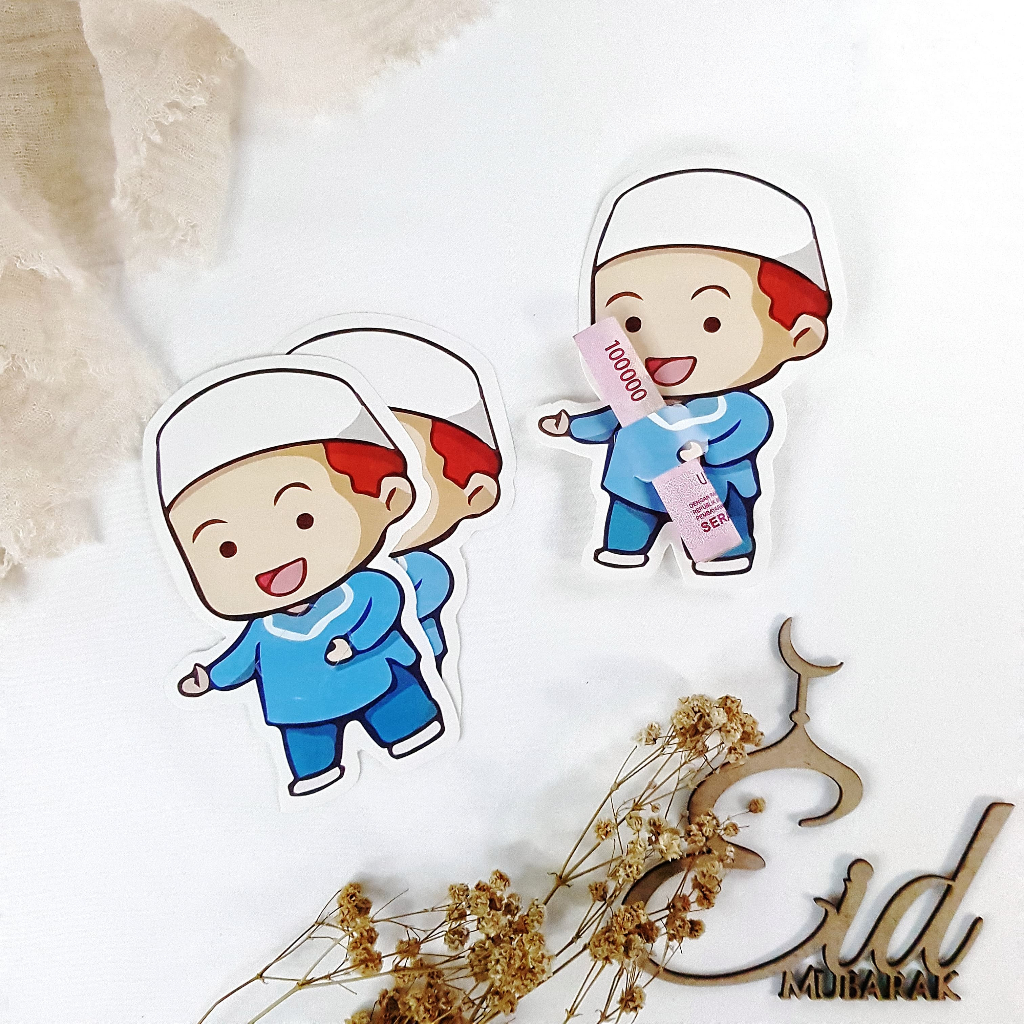 

(isi 10 pcs) amplop lebaran peluk /amplop thr idul fitri/amplop lebaran karakter uang di selip