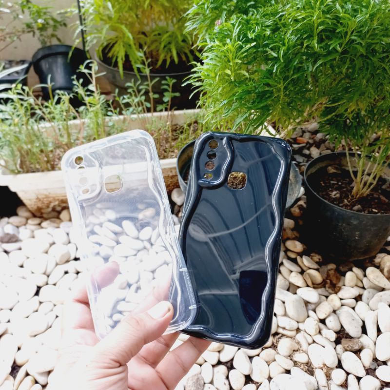 Case Vivo 1901 1902 1904 1906 2007 Softcase Oval Black Transparan Vivo Y11 Y12 Y15 Y17 Y12i