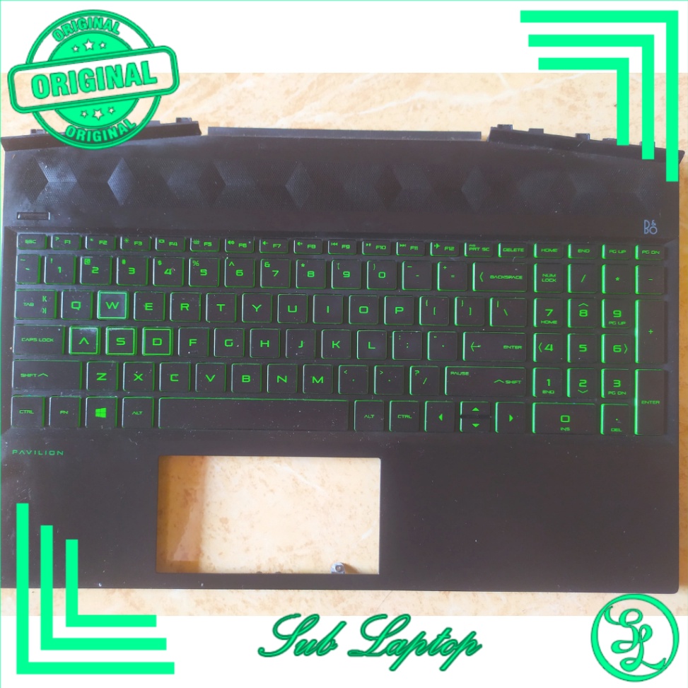 ART F68Y Tuts Keyboard Laptop HP Pavilion Gaming 15 Green Tombol HP Pavilion Gaming 15 Huruf Keyboar