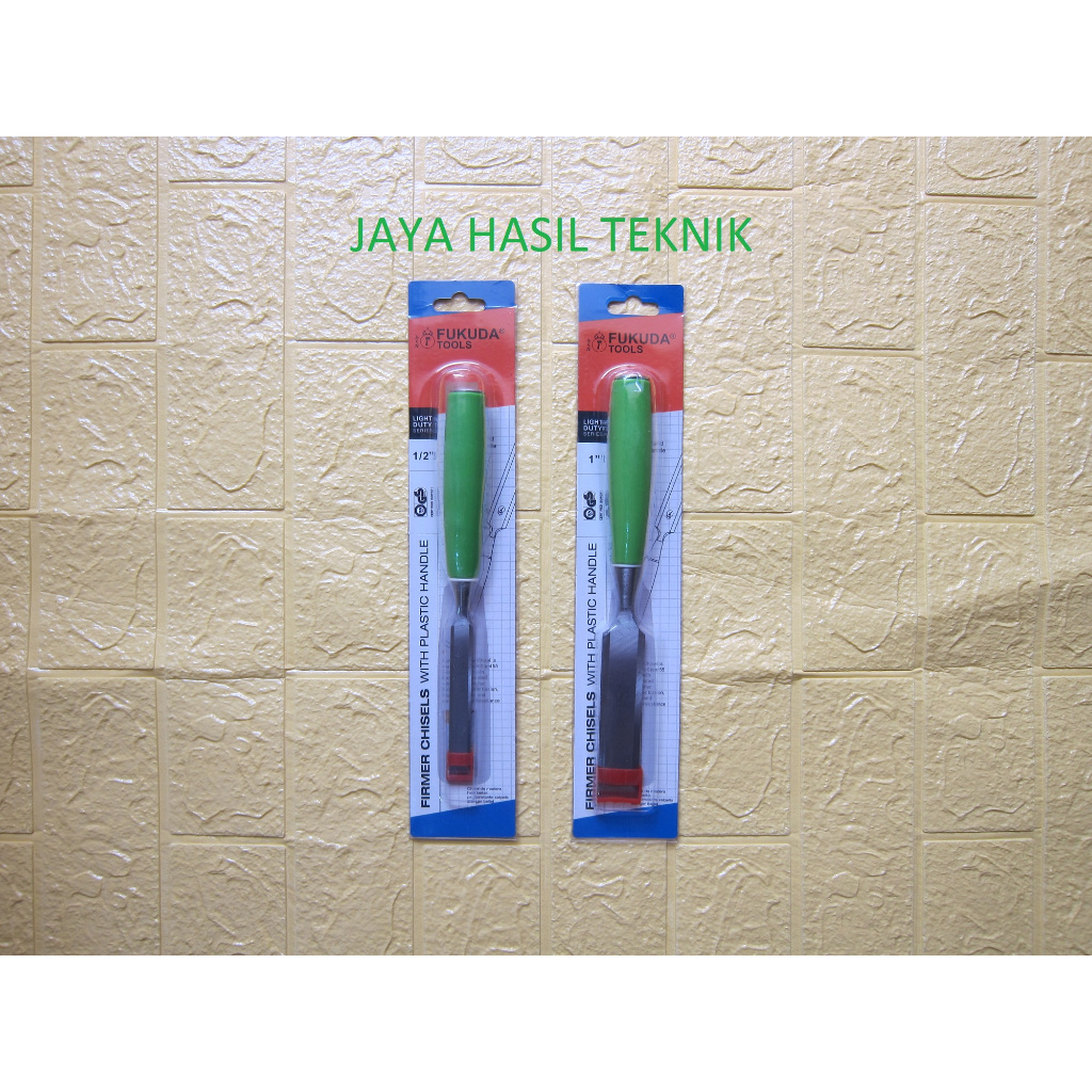 Fukuda Tools Tatah / Pahat Kayu Gagang Plastik 1/2" 1"