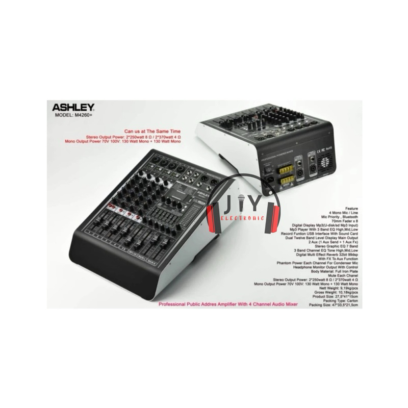 Power Mixer Ashley 4 Channel M-4260+ M 4260+ M4260+ Original