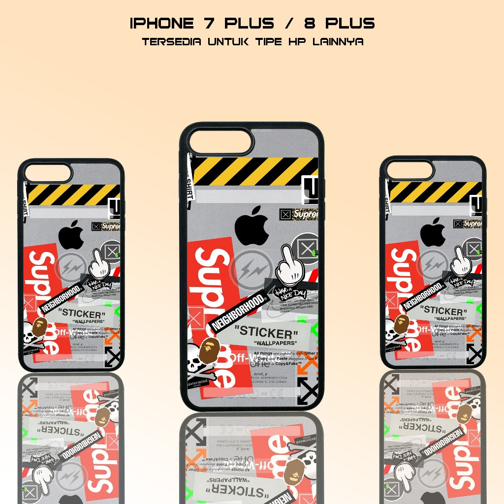 Case Iphone 7 Plus / 8 Plus - Casing Iphone 7 Plus / 8 Plus - ( BRANDED02 ) - Case Glossy - Case Hp 
