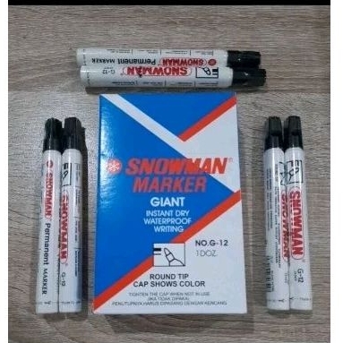 

(PAK) Spidol Snowman Permanent G-12 / Spidol Permanent Snowman G-12