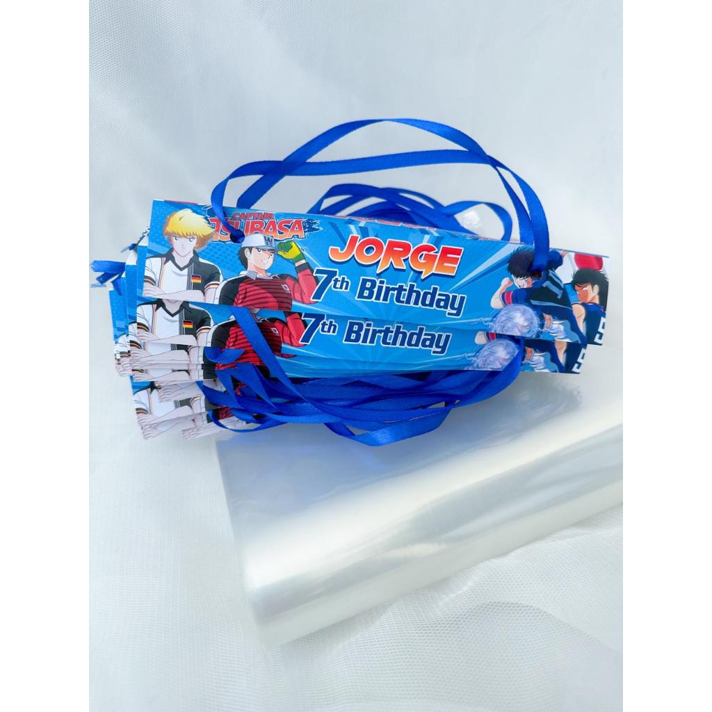 

Captain Tsubasa - Label Kantong Snack Goodie Bag Birthday / Kantong Souvenir Hampers Ulang Tahun