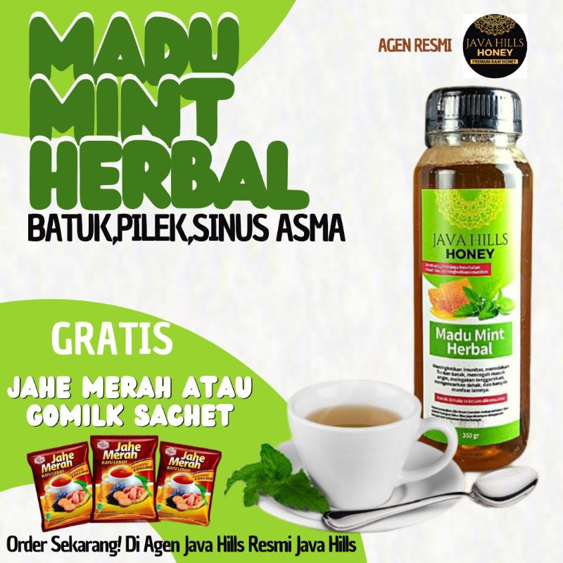 

Madu Mint Herbal 320gr Java Hills Honey bisa COD MADU HERBAL UNTUK BATUK PILEK SINUS CO-VID MASUK ANGIN DAN MENURUNKAN PANAS