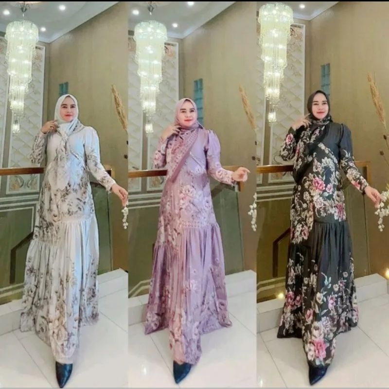 Gamis Nazwa New Sutra Original Terbaru By Nazwa (Ready)