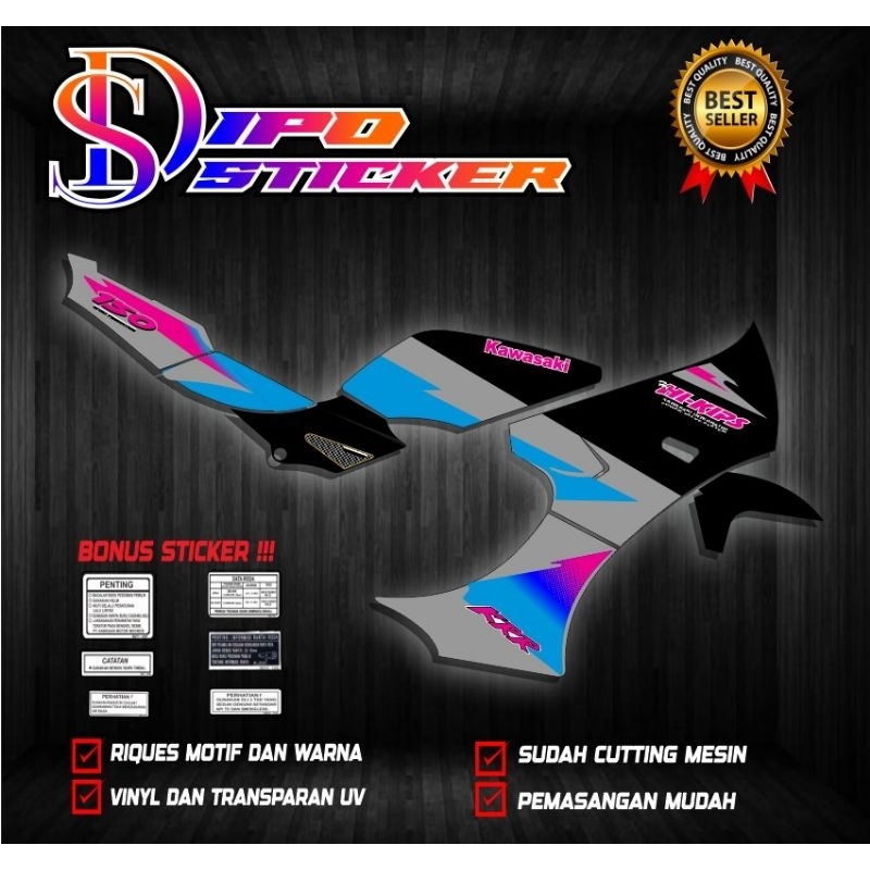 sticker striping ninja krr ssr custom 02 transparan uv maxdecall