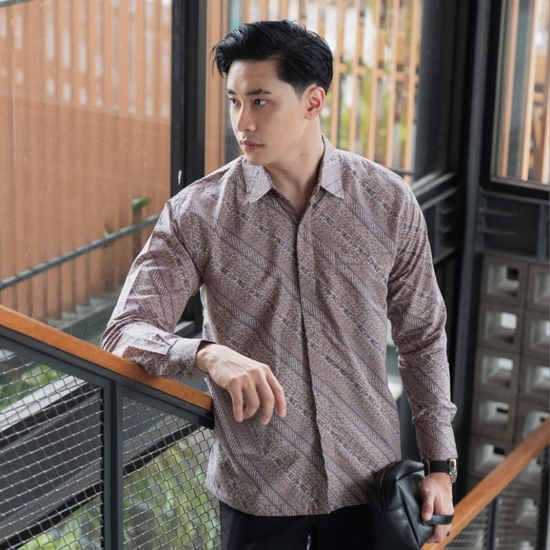 Kemeja Batik Pria NUC.ID Dipta 01 (Dusty Purple)