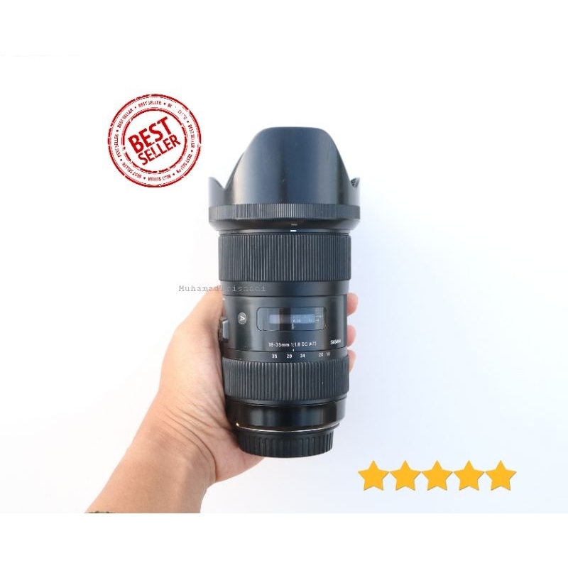 Lensa Sigma 18-35mm F1.8 DC For Canon DSLR SLR Hitam Murah