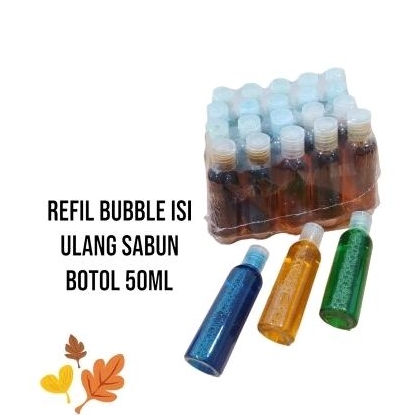 Refil Bubble Gun Bubble Stick Isi Ulang Gelembung Balon Sabun-Botol 50 ML