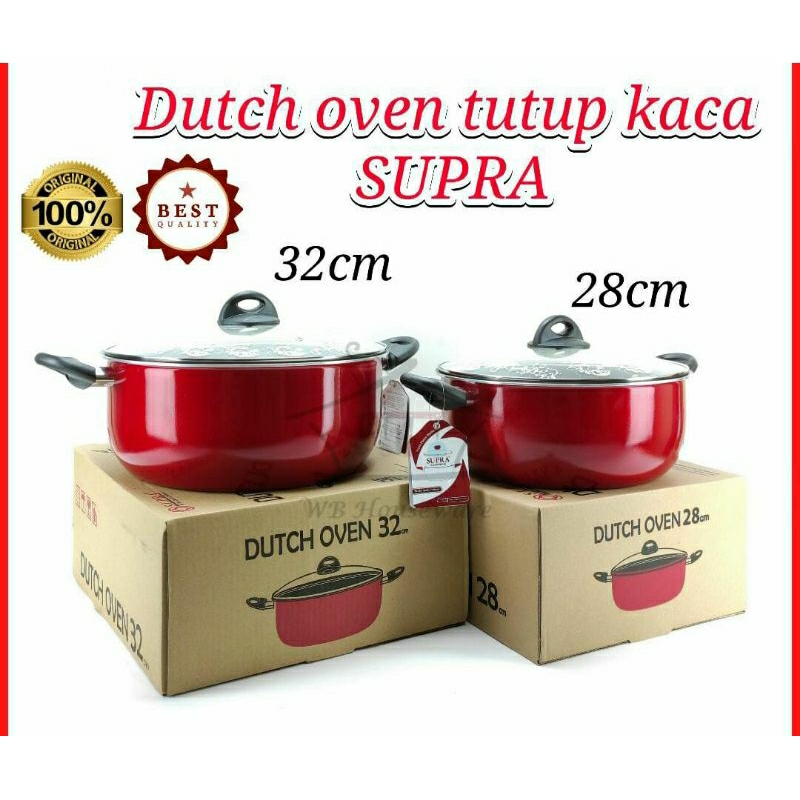 Kuali wajan Supra/ Panci tutup kaca/ kuali wajan anti lengket