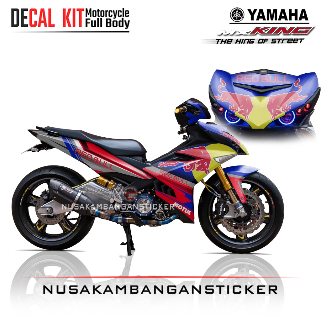 Decal Sticker MX-King 150 Banteng Biru 02 Stiker full Body