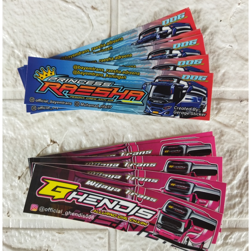 

stiker bis ghendis dan princes R asli po
