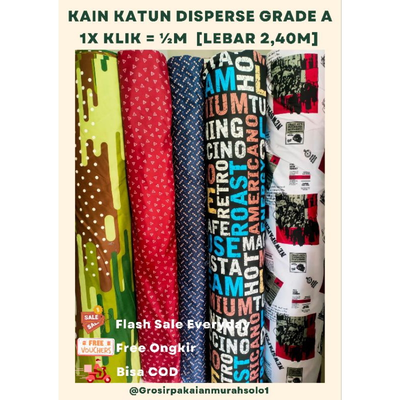GROSIR KAIN KATUN DISPERSE POLIMIKRO GRADE A KAIN SPREI MOTIF ABSTRAK