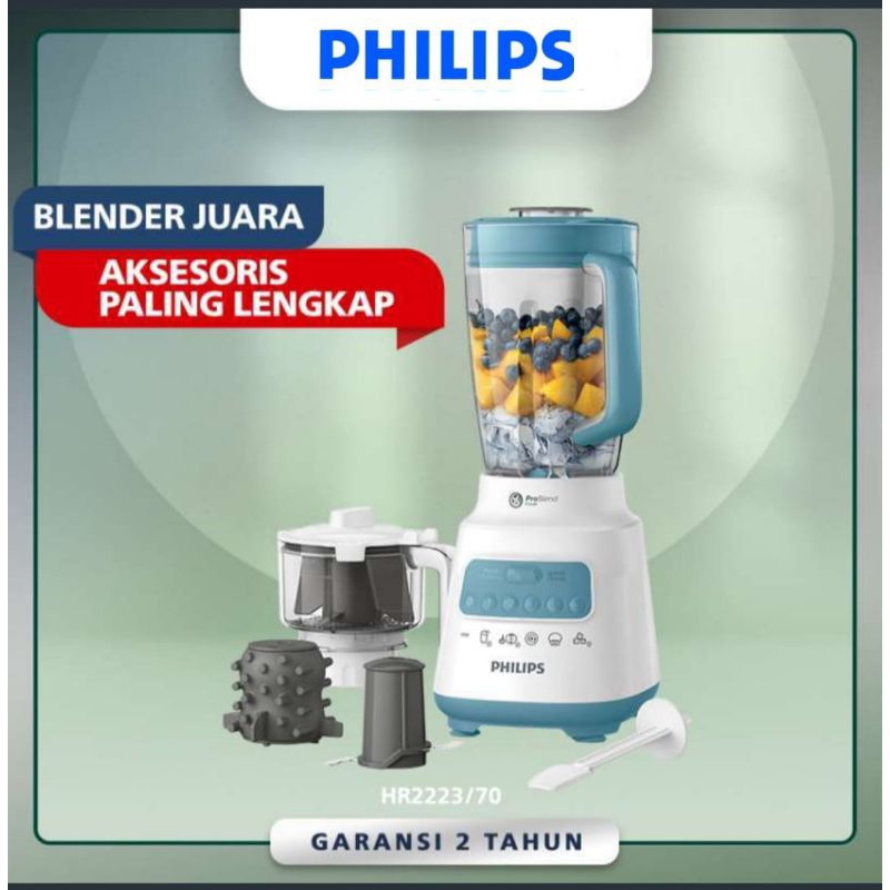 BLENDER PHILIPS HR2223/70 [4IN1 ]CHOPER SAMBEL MAKER PENGUPAS BAWANG