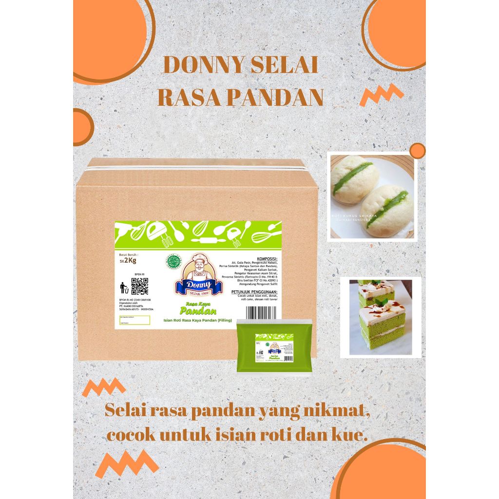 

DONNY Selai rasa Pandan 500 gram