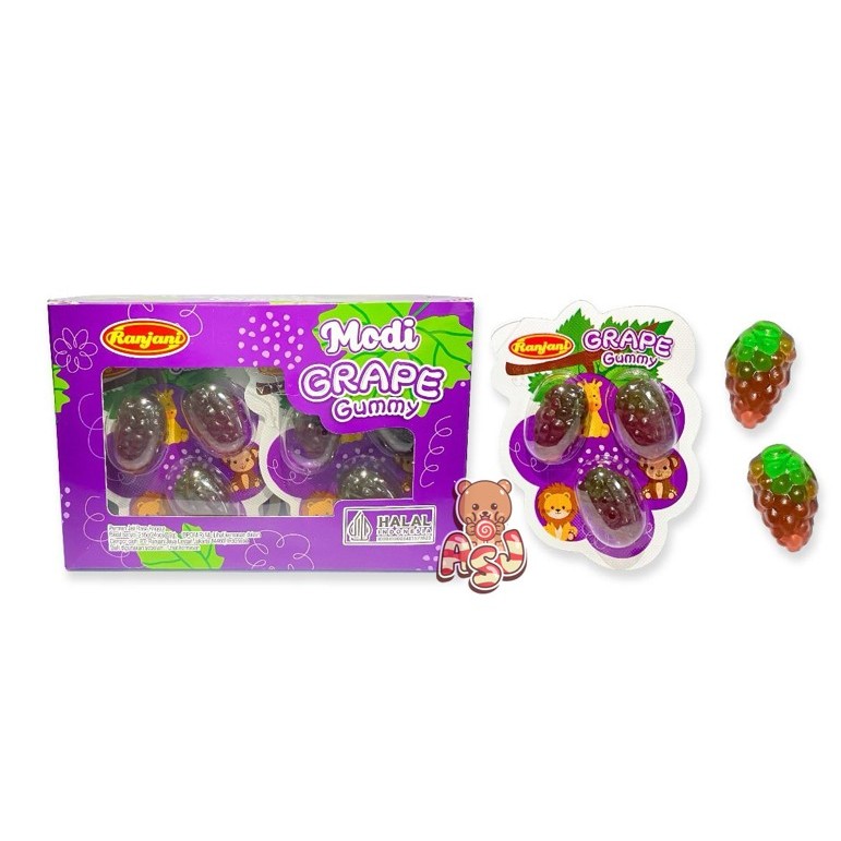 

RANJANI MODI ANGGUR GUMMY BOX ISI 24 X 9 GR