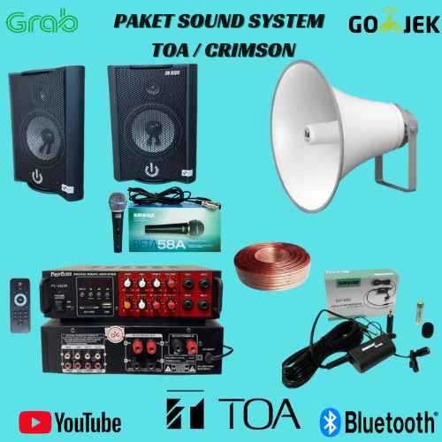 PAKET SOUND KARAOKE TOA / CRIMSON / SHURE PAKET UNTUK MASJID DAN MUSHOLAH