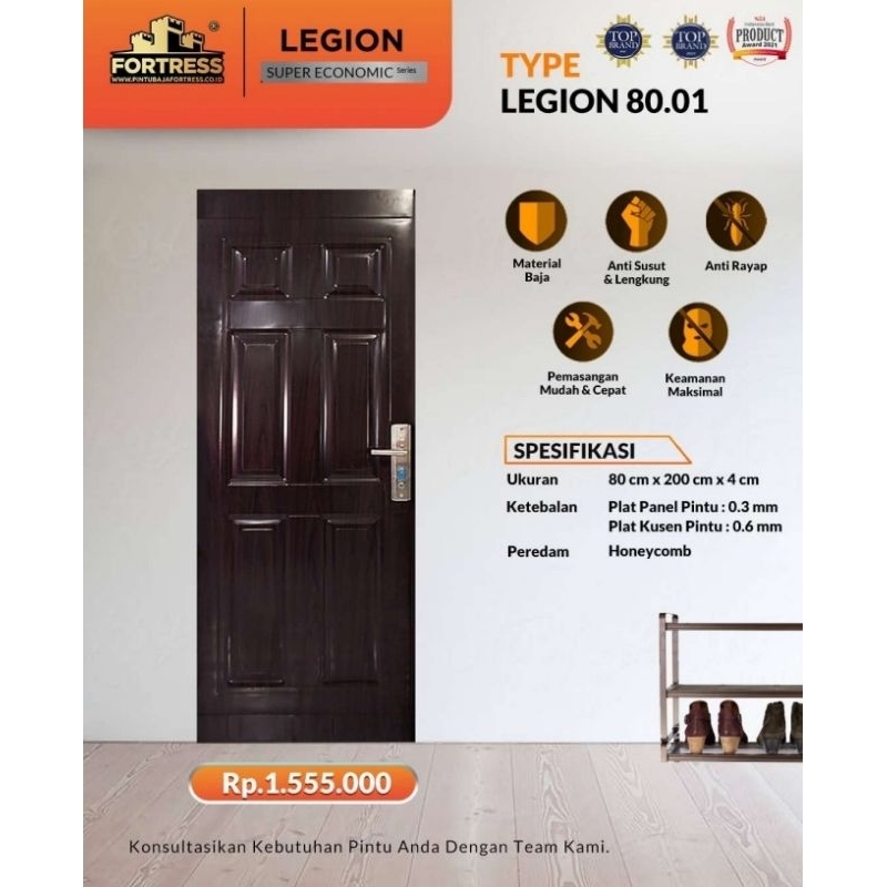 Pintu Baja Fortress Type Legion 80 X 200 cm