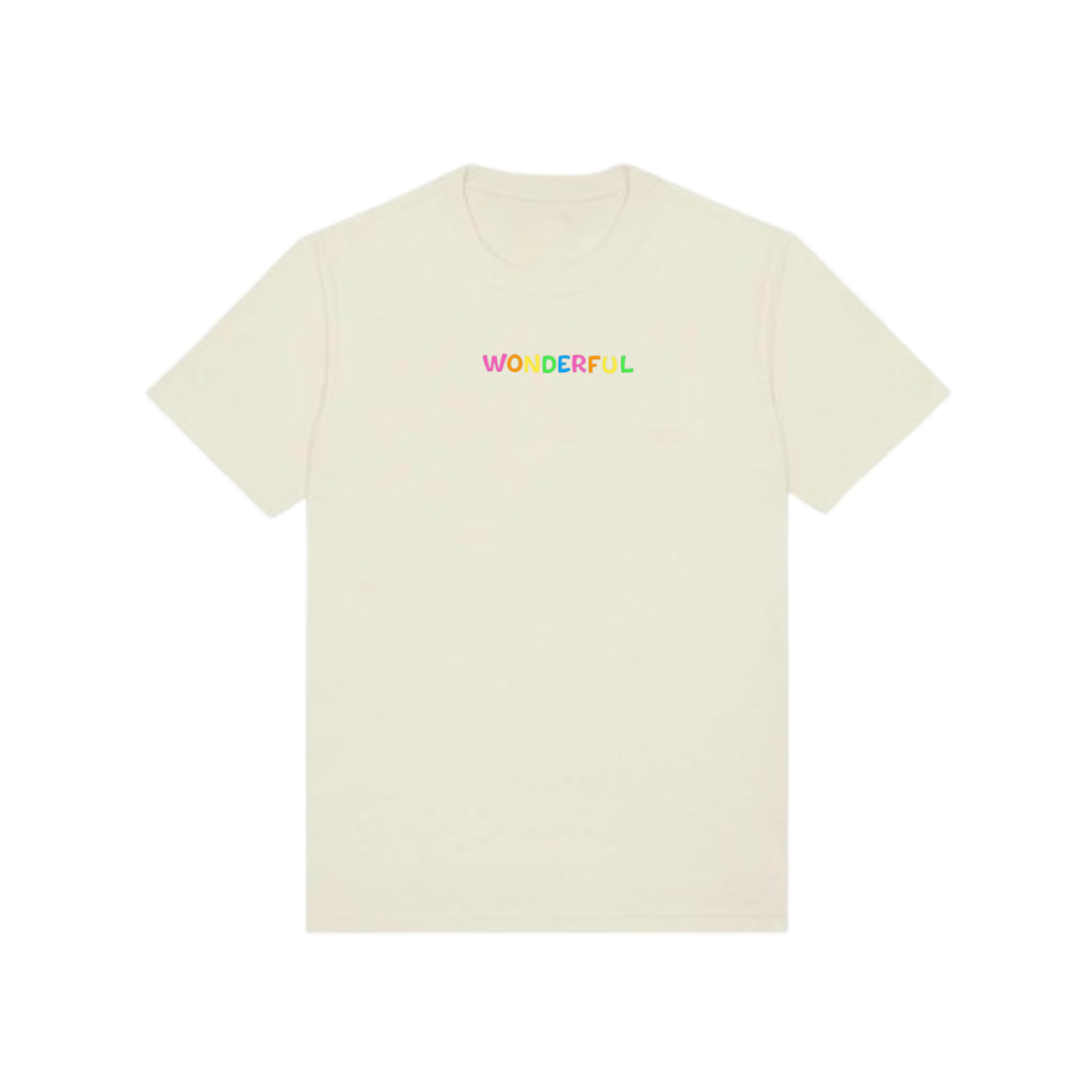 Wonderful Cream T-Shirt Basic Kaos Polos Wanita Pria