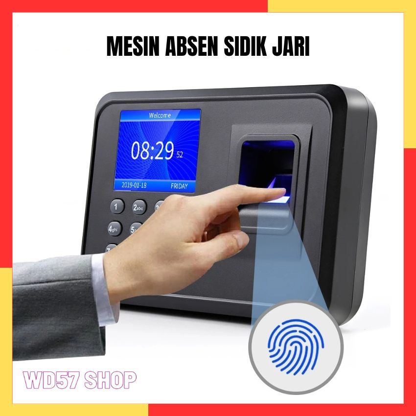 Mesin Absensi Sidik Jari Fingerprint Akurat Finger Print Kapasitas 1000 Absen Karyawan Murah